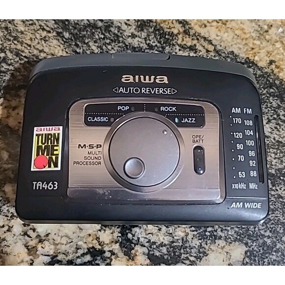 AIWA HS-TA463W M.S.P, Auto Cassette AM/FM Walkman Tested, Only Radio Works - Picture 1 of 7